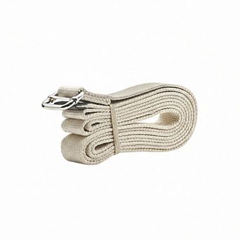 Yoga Stretch Strap 2 Pack Non Elastic Poly Cotton Webbing with Adjustable Metal Buckle