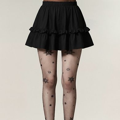 Women's Sheer Tights with Glitter Star Pattern Design