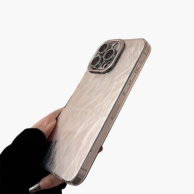 Textured Shimmer Phone Case Slim Protective Cover Minimalist Design