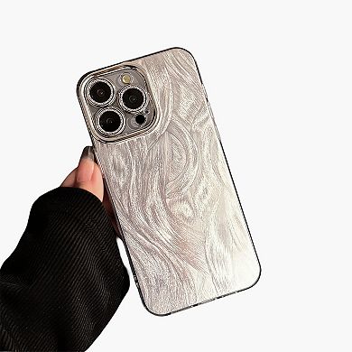 Textured Shimmer Phone Case Slim Protective Cover Minimalist Design