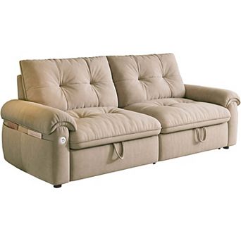 2-in-1 Multifunctional Convertible Sofa Bed with Easy Conversion Steel Frame for Apartment