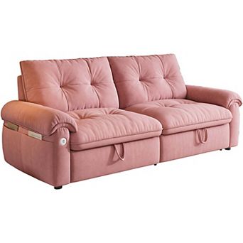 2-in-1 Multifunctional Convertible Sofa Bed with Easy Conversion Steel Frame for Apartment