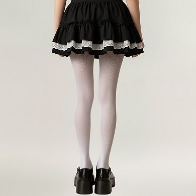 Women's Fishnet Tights with Butterfly Lace Design