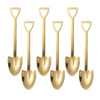 Stainless Steel Garden Shovel Hand Tool with Ergonomic Handle 6 pc Set