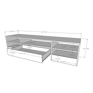 Nexera 72-Inch Tv Stand With A Drawer