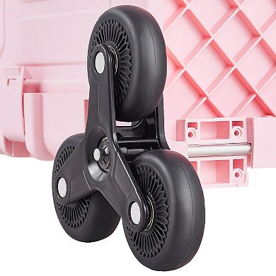 Utility Collapsible Folding Wagon Cart with Stair-Climbing Wheels