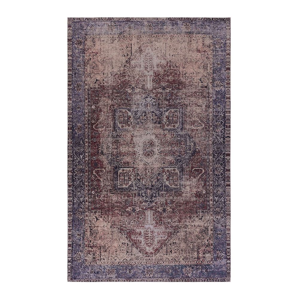 Machine Washable Non-Slip Chenille Rug 5x8ft, Family & Pet Friendly for ...