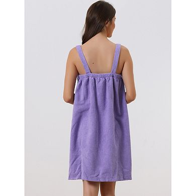 2 Packs Women's Towel Wrap Bathrobe Spa Towels Robe with Adjustable Closure for Gym Shower