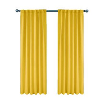 2-Panel Extra-Long Yellow Curtains