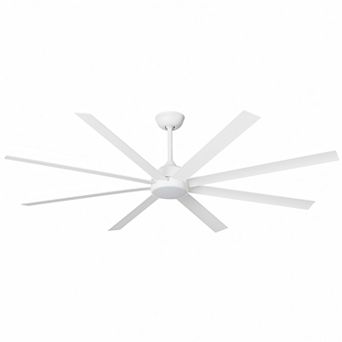 72" Modern 8 ABS Blades Flush Mount Standard Ceiling Fan with Integrated LED and Remote