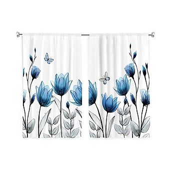 2-Panel Blue Tulip Curtains