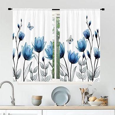 2-Panel Blue Tulip Curtains