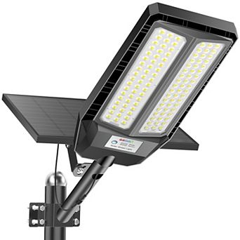 Adewalk Solar Street Lights Dusk to Dawn, LED Wide Angle Lamp with Motion Sensor for Yard