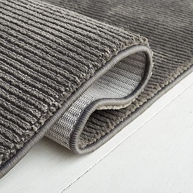 Charcoal Non-shedding Solid Rug
