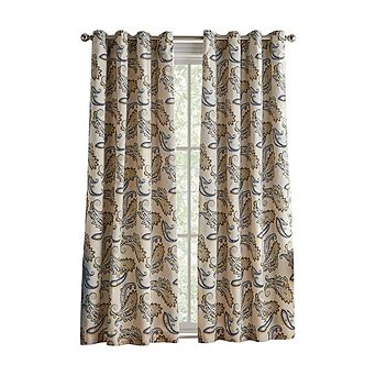 2-Panel Ochre Paisley Curtains