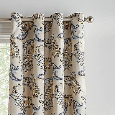 2-Panel Ochre Paisley Curtains