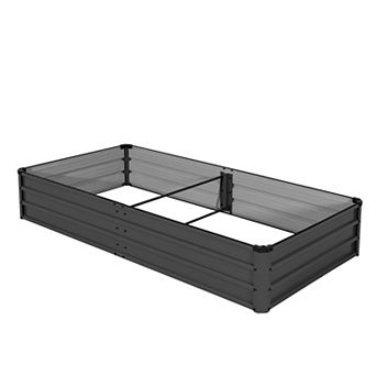 Rectangular Galvanized Raised Garden Bed for Vegetables Flowers Herb