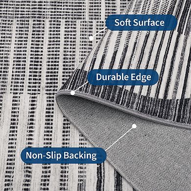 ANIXOL Washable Geometric Area Rug