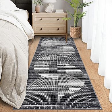 ANIXOL Washable Geometric Area Rug