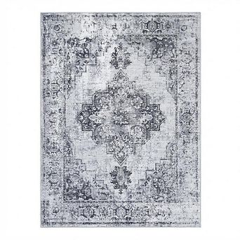 Boho Vintage Farmhouse Area Rug, Washable Non-Slip Low pile Rugs Carpet, Living Room Bedroom Dining