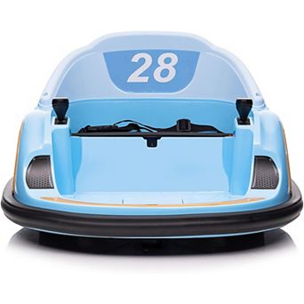 12V Kids Electric Bumper Car with Remote Control, 360 Degree Spin, LED Lights,Music, Dual 30W Motors