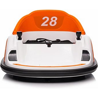 12V Kids Electric Bumper Car with Remote Control, 360 Degree Spin, LED Lights,Music, Dual 30W Motors