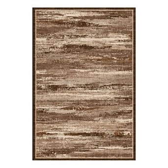 Modern Abstract Area Rug Low Pile Washable Indoor Carpet for Contemporary Living Room Office