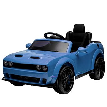 12V Kids Licensed Dodge Challenger Ride-On Car, Electric Vehicles with Remote, LED Lights, Bluetooth