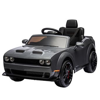 12V Kids Licensed Dodge Challenger Ride-On Car, Electric Vehicles with Remote, LED Lights, Bluetooth
