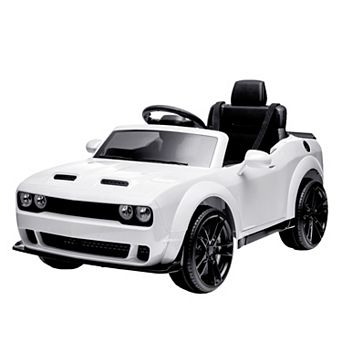 12V Kids Licensed Dodge Challenger Ride-On Car, Electric Vehicles with Remote, LED Lights, Bluetooth