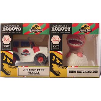 Handmade by Robots - Jurassic Park - Dino Hatching Egg & Park Vehicle 2-Pack