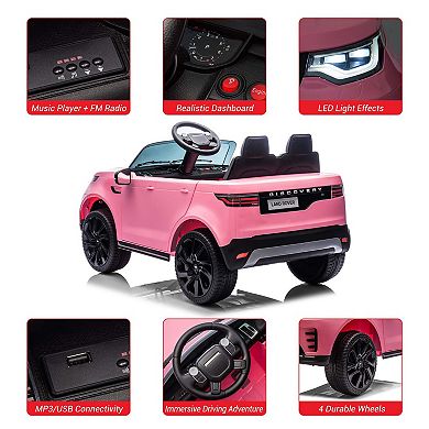 ANIXOL 12V Kids Ride On Car, Licensed Land Rover, 2-Seater, Remote & Manual Control