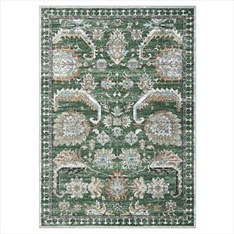 Vintage Washable Area Rug, Soft Ultra-Thin Carpet for Living Room Bedroom or Dining Room