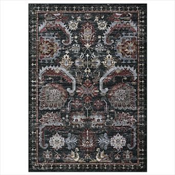 Vintage Washable Area Rug, Soft Ultra-Thin Carpet for Living Room Bedroom or Dining Room