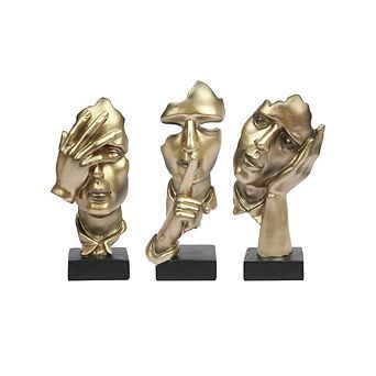 3 Decorative Resin Abstract Decorative Sculpture