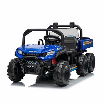 ANIXOL 24V 4WD Kids Ride-On Dump Truck, 2-Seater, Parent Remote, 3 Speeds, Music Player