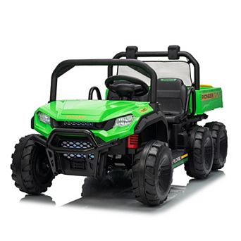 ANIXOL 24V 4WD Kids Ride-On Dump Truck, 2-Seater, Parent Remote, 3 Speeds, Music Player