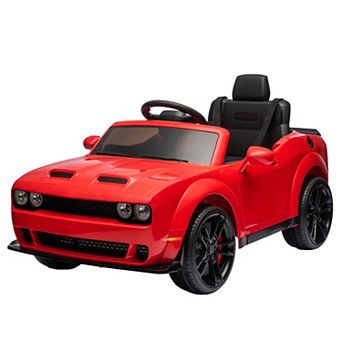 12V Kids Licensed Dodge Challenger Ride-On Car, Electric Vehicles with Remote, LED Lights, Bluetooth