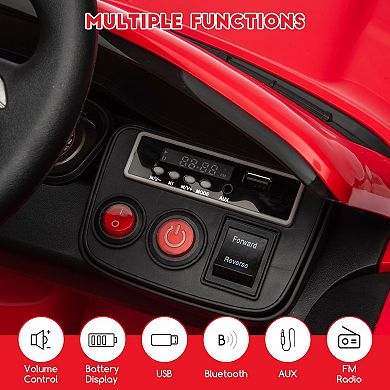 12V Kids Licensed Dodge Challenger Ride-On Car, Electric Vehicles with Remote, LED Lights, Bluetooth