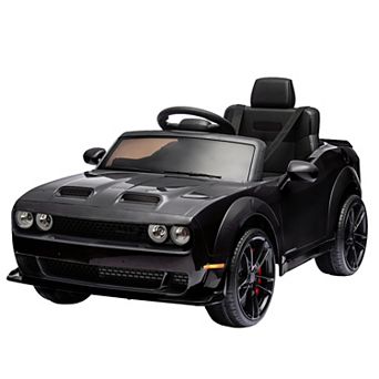 12V Kids Licensed Dodge Challenger Ride-On Car, Electric Vehicles with Remote, LED Lights, Bluetooth