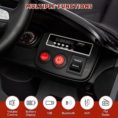 12V Kids Licensed Dodge Challenger Ride-On Car, Electric Vehicles with Remote, LED Lights, Bluetooth