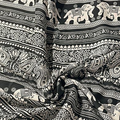 Artyska Women’s Elastic‑Waist Wide‑Leg Boho Printed Palazzo Pants