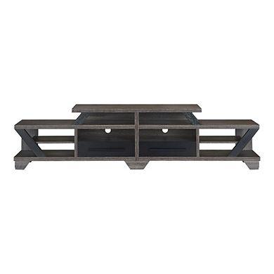 ENITIAL STAR Dixon Rustic Wood 82-Inch TV Stand