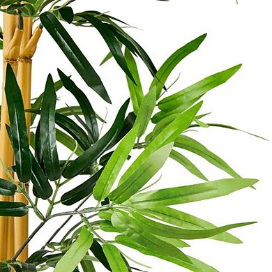 Faux Bamboo Plant With Plastic Pot