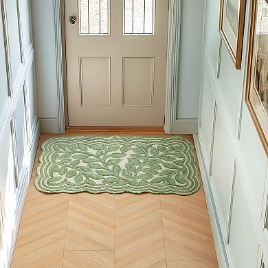 Laura Ashley Space Dyed Scalloped Loop Rug