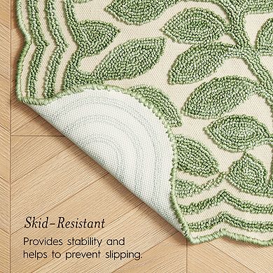 Laura Ashley Space Dyed Scalloped Loop Rug