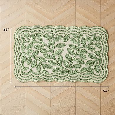 Laura Ashley Space Dyed Scalloped Loop Rug