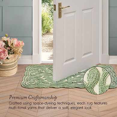 Laura Ashley Space Dyed Scalloped Loop Rug