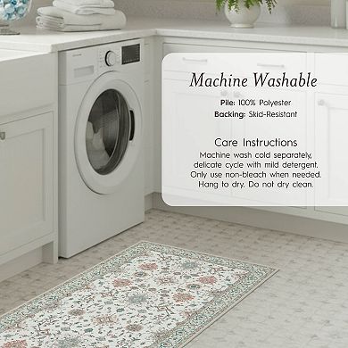 Laura Ashley Imagine Printed Chenille Washable Rug