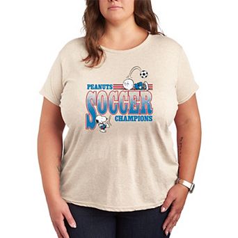 Plus Size Peanuts Soccer Champions Graphic Tee